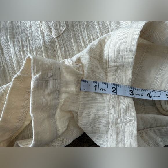 FRNCH Betina Woven Cotton Jumpsuit Short Romper in Ecru Cream Size XS - Picture 11 of 12